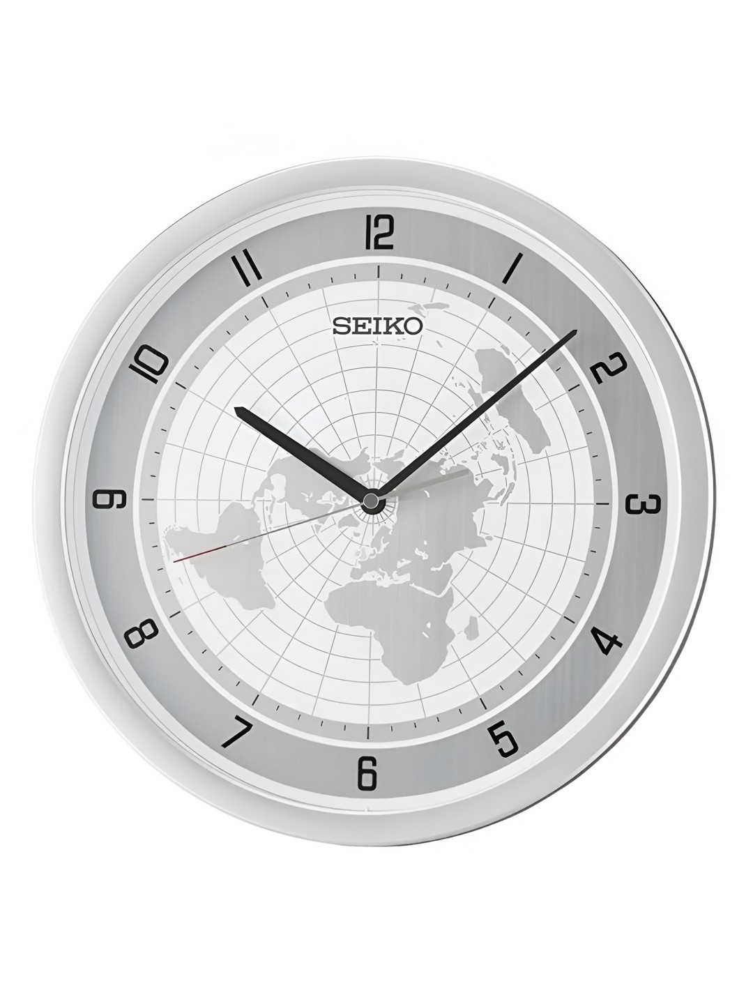 

SEIKO Silver Toned & White Printed Contemporary Round Wall Clock