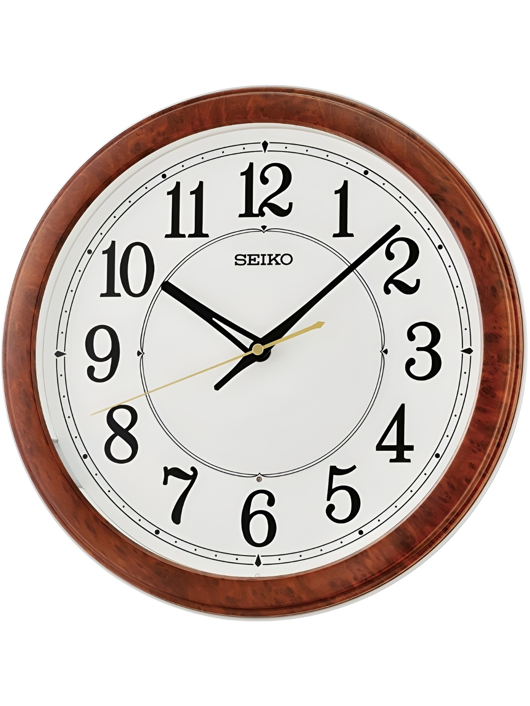 

SEIKO Brown & White Printed Traditional Wall Clock