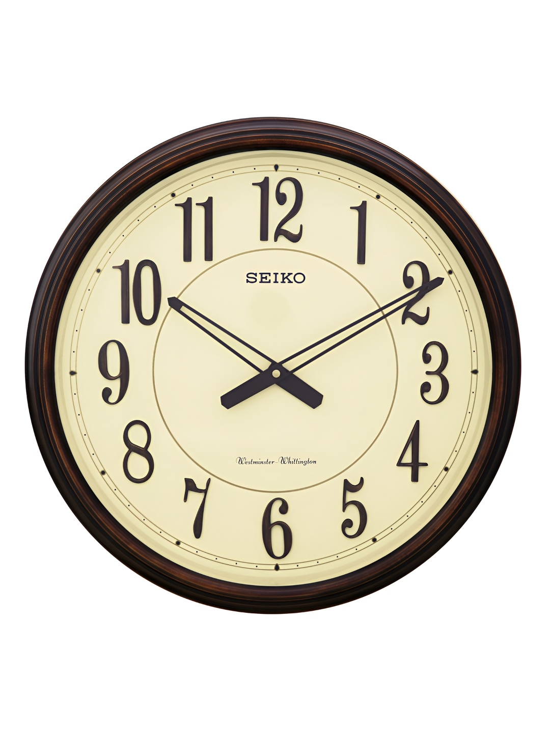 

SEIKO Brown & Beige Contemporary Round Wall Clock