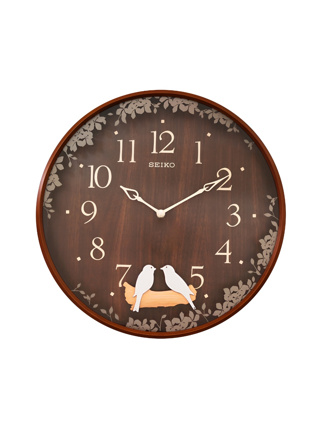 

SEIKO Brown & White Printed Traditional Wall Clock
