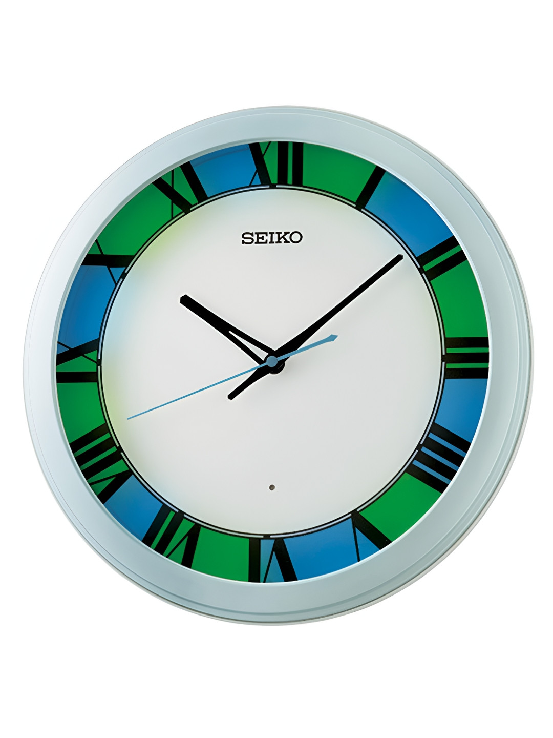 

SEIKO White & Green Printed Contemporary Round Wall Clock