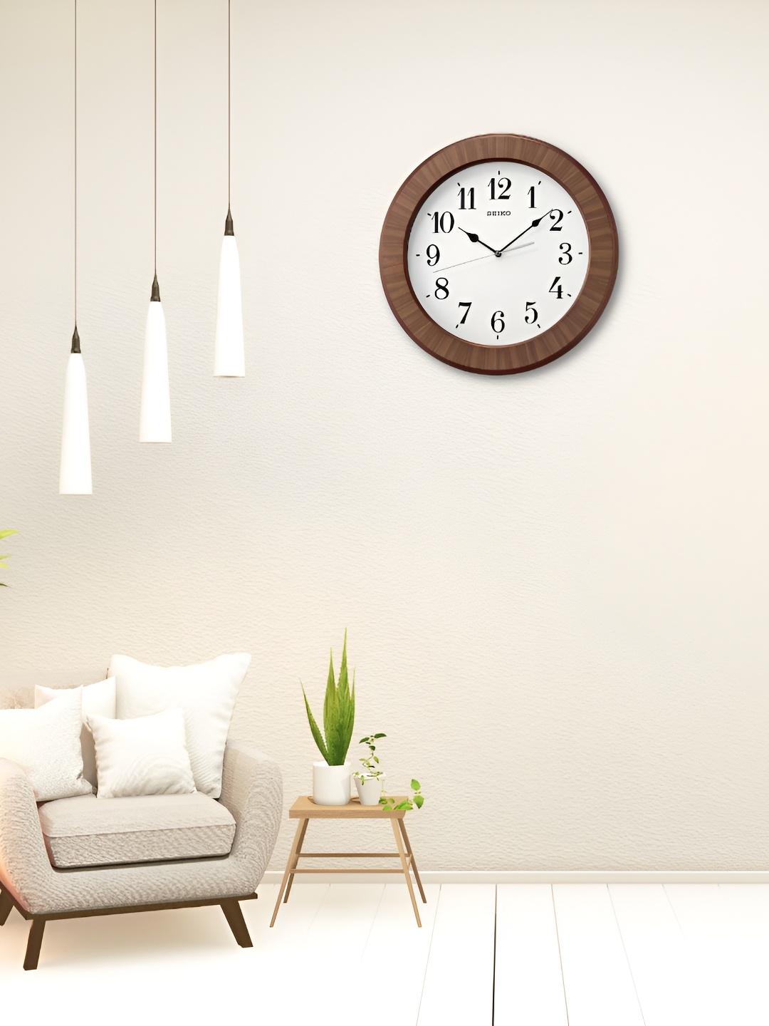 

SEIKO Brown & White Traditional Wall Clock