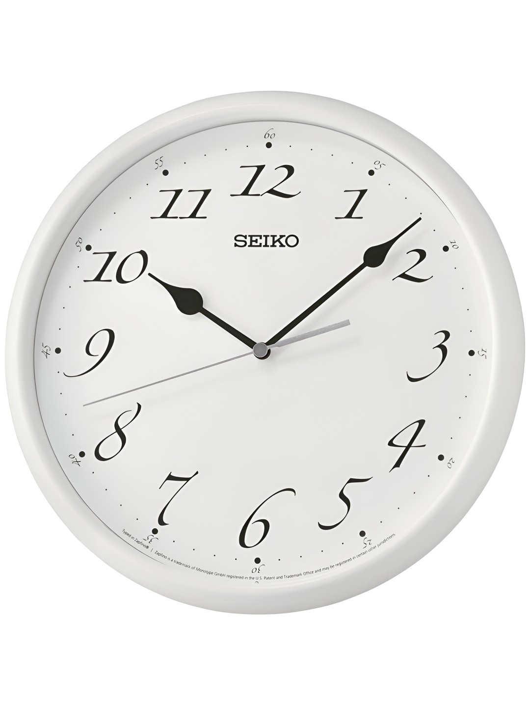 

SEIKO White & Black Round Shaped Traditional Wall Clock