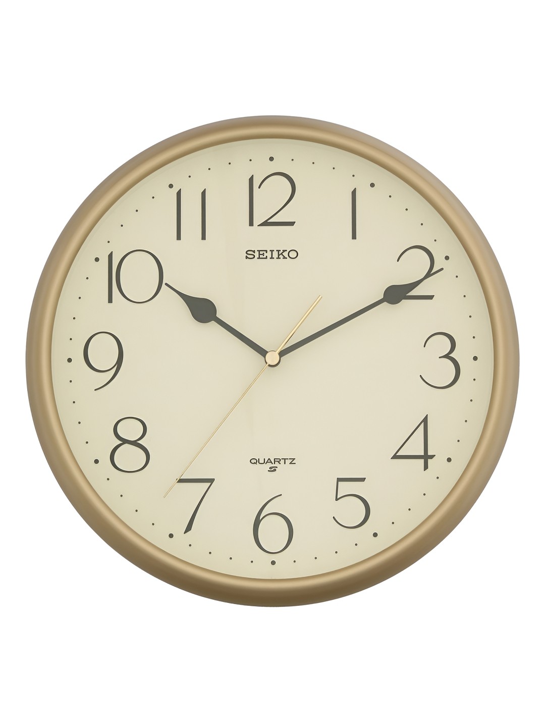

SEIKO Gold Toned & Black Contemporary Round Wall Clock
