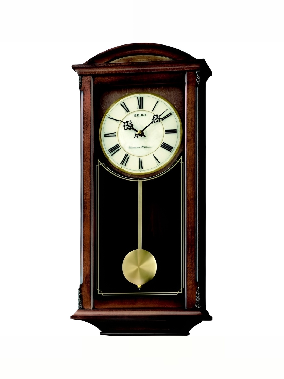 

SEIKO Brown & White Abstract Shaped Contemporary Wooden Pendulum Wall Clock