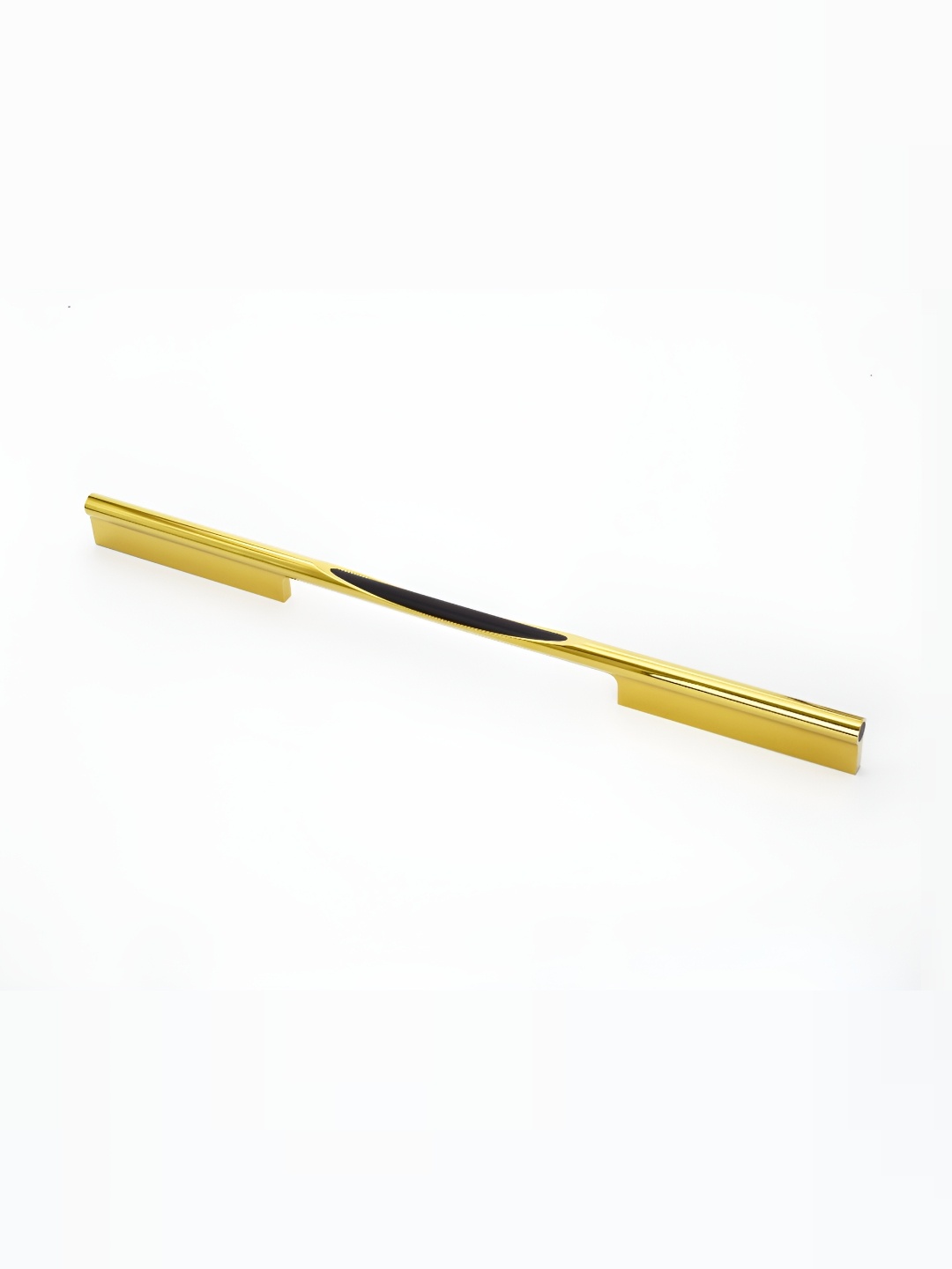 

Rab Black Glossy Finish Zinc Door Handle, Gold