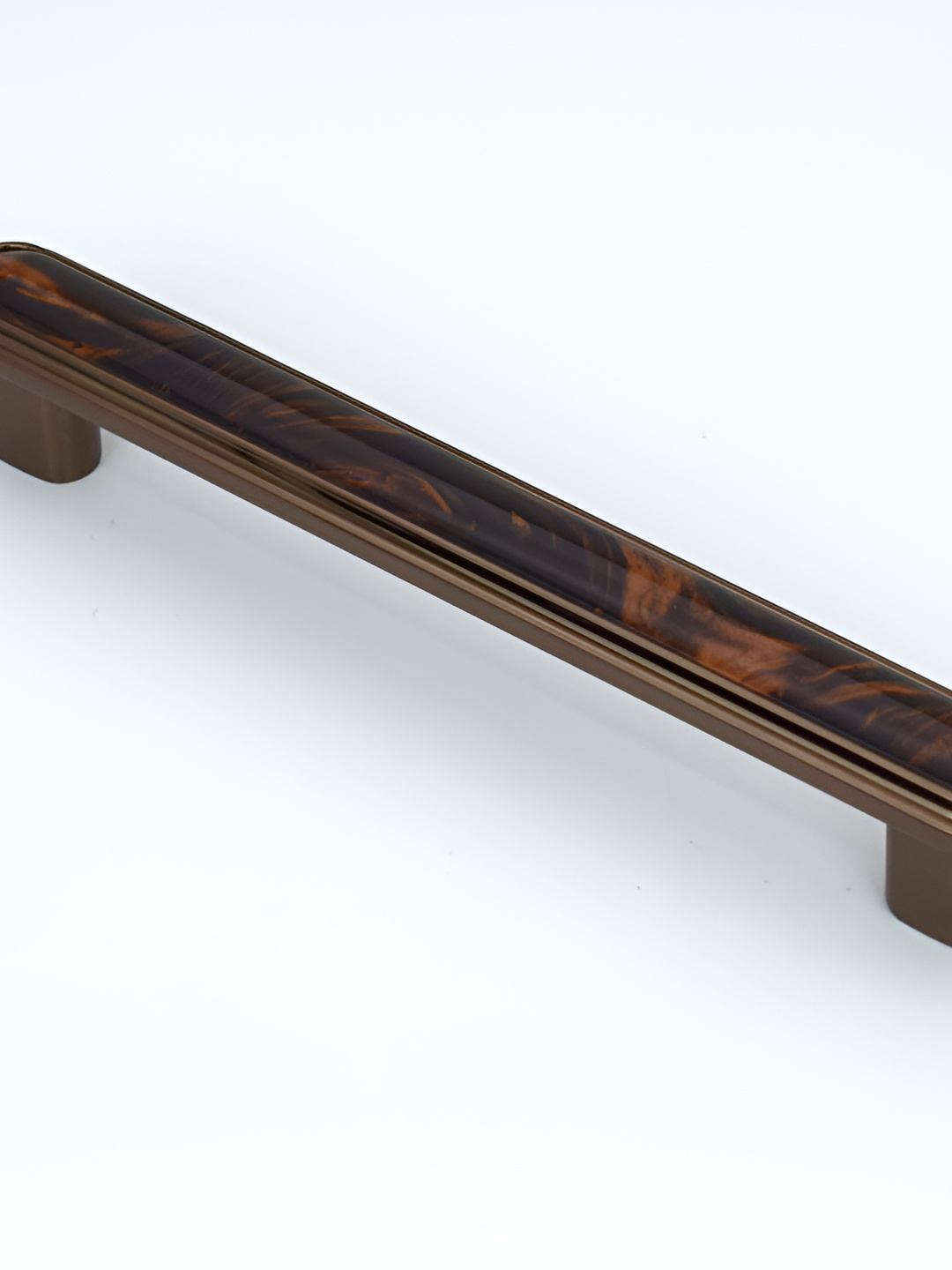 

Rab Brown Glossy Finished Zinc Drawer Handle
