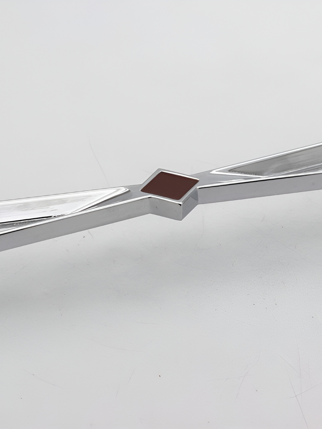 

Rab Brown Glossy Finished Zinc Door Handle, Silver