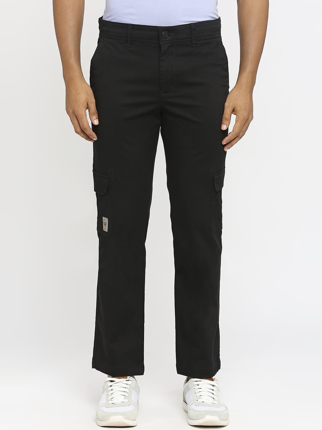

Basics Men Tapered Fit Cotton Dri-FIT Cargos, Black