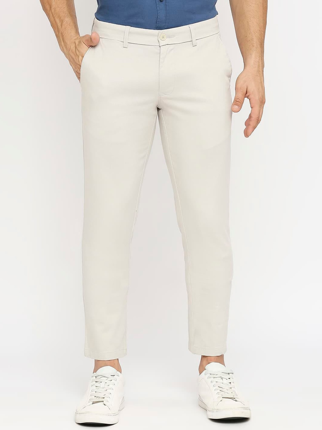 

Basics Men Tapered Fit Trousers, Beige