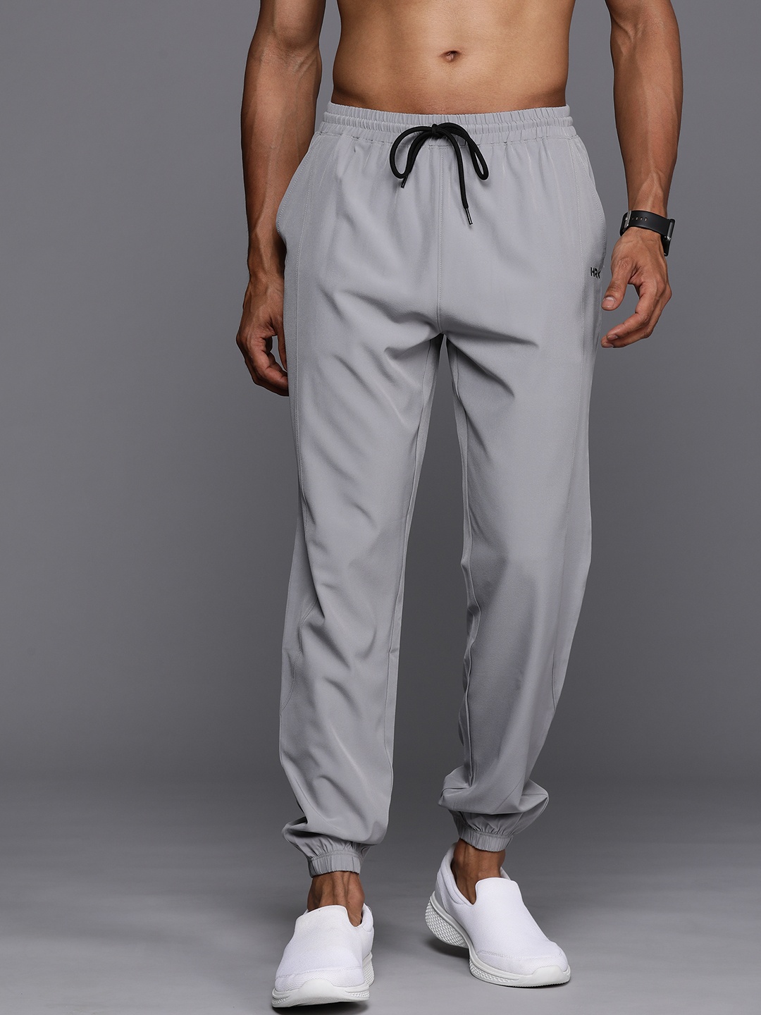 

HRX by Hrithik Roshan Men Solid Joggers, Grey melange