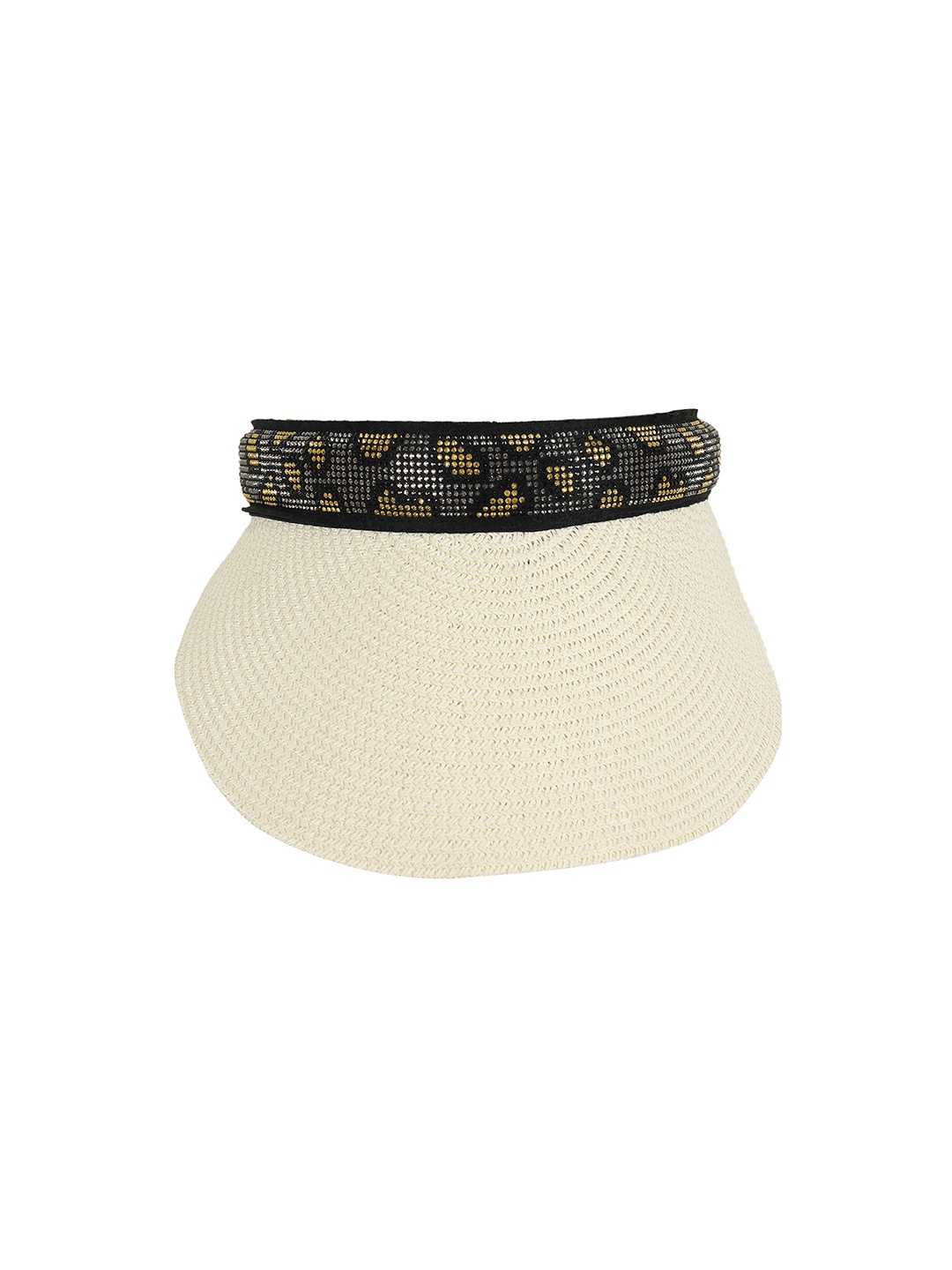 

FabSeasons Women Self Design Visor Cap, Cream