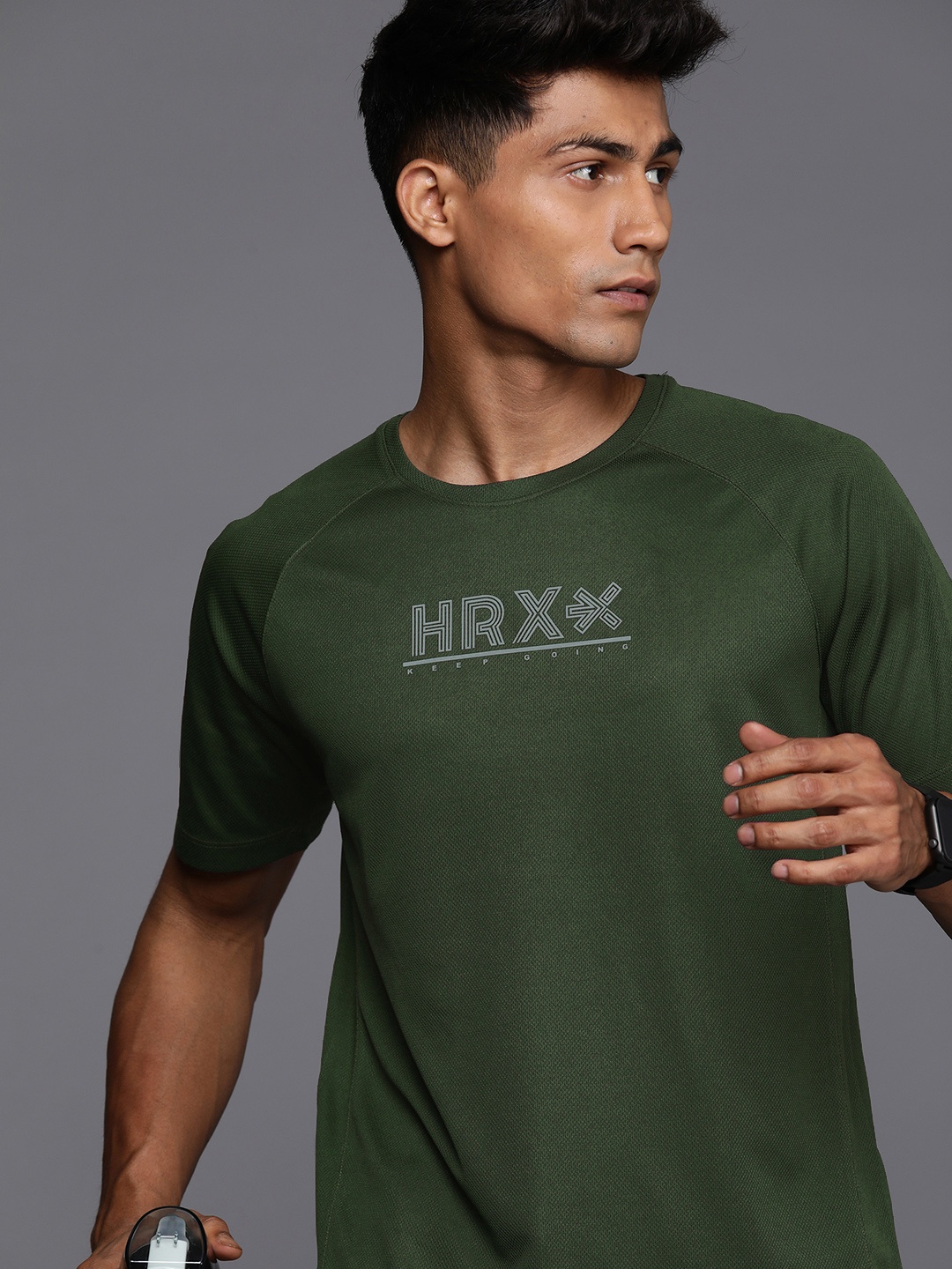 

HRX by Hrithik Roshan Men Typography Printed T-shirt, Green