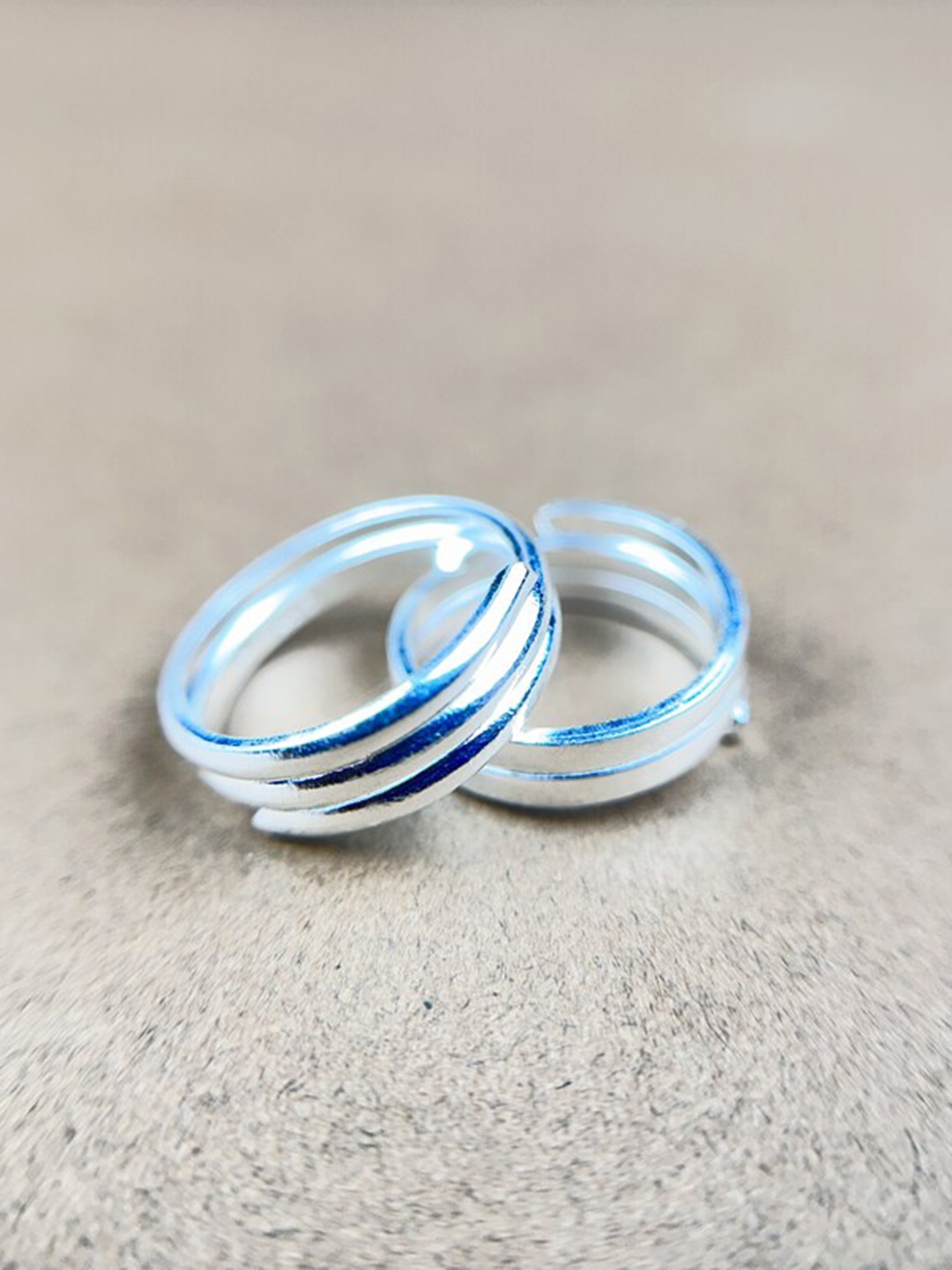 

925 SILLER 925 Pure Silver Chunky Antique Traditional Toe Ring