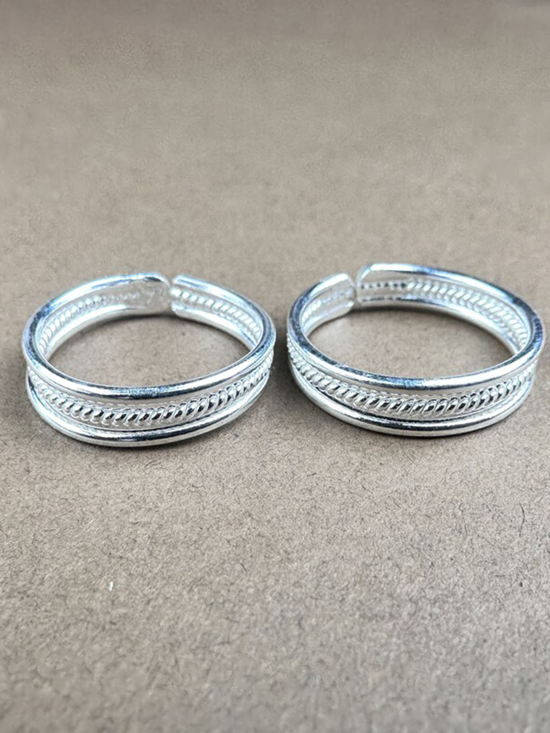 

925 SILLER Rhodium-Plated 92.5 Sterling Silver Toe Rings