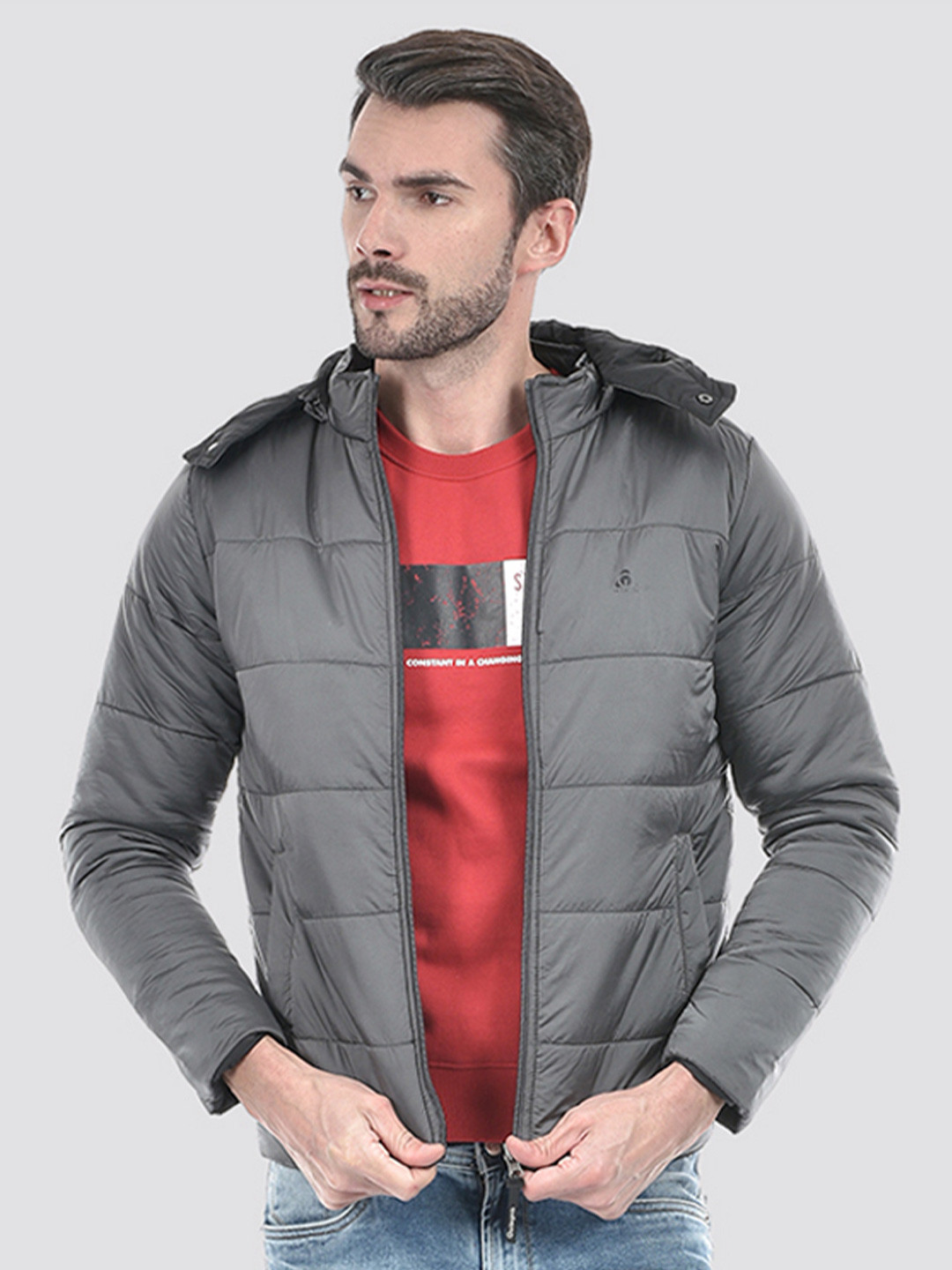 

Integriti Hooded Reversible Padded Jacket, Grey