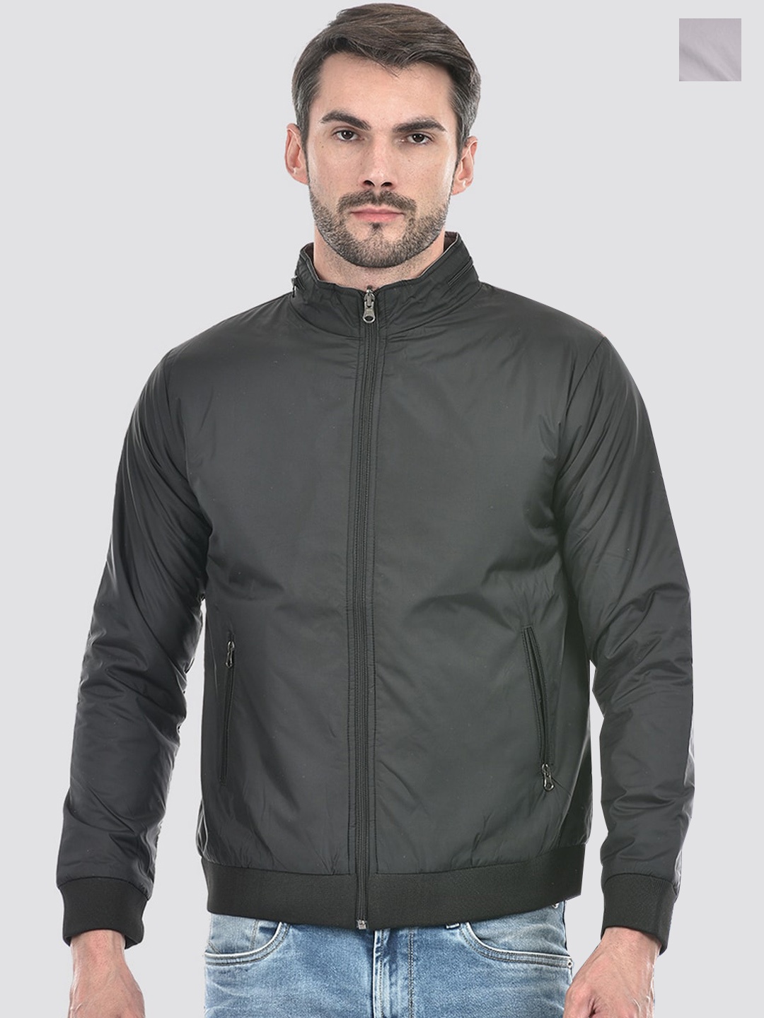 

Integriti Mock Collar Reversible Open Front Jacket, Green