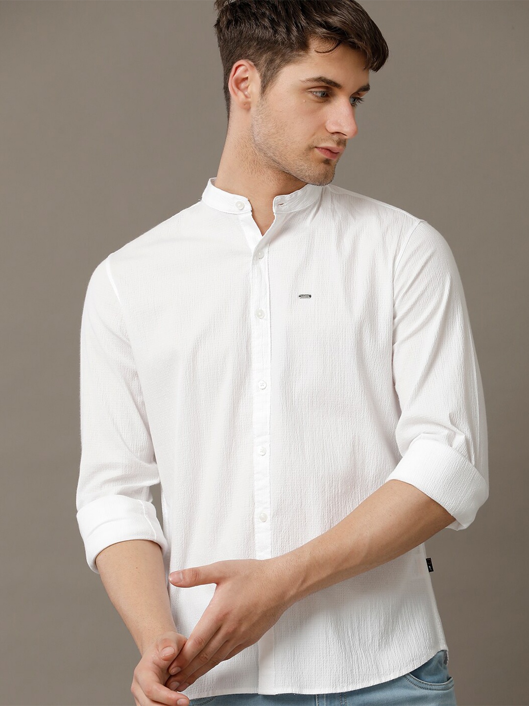 

IDENTITI Slim Fit Casual Shirt, White