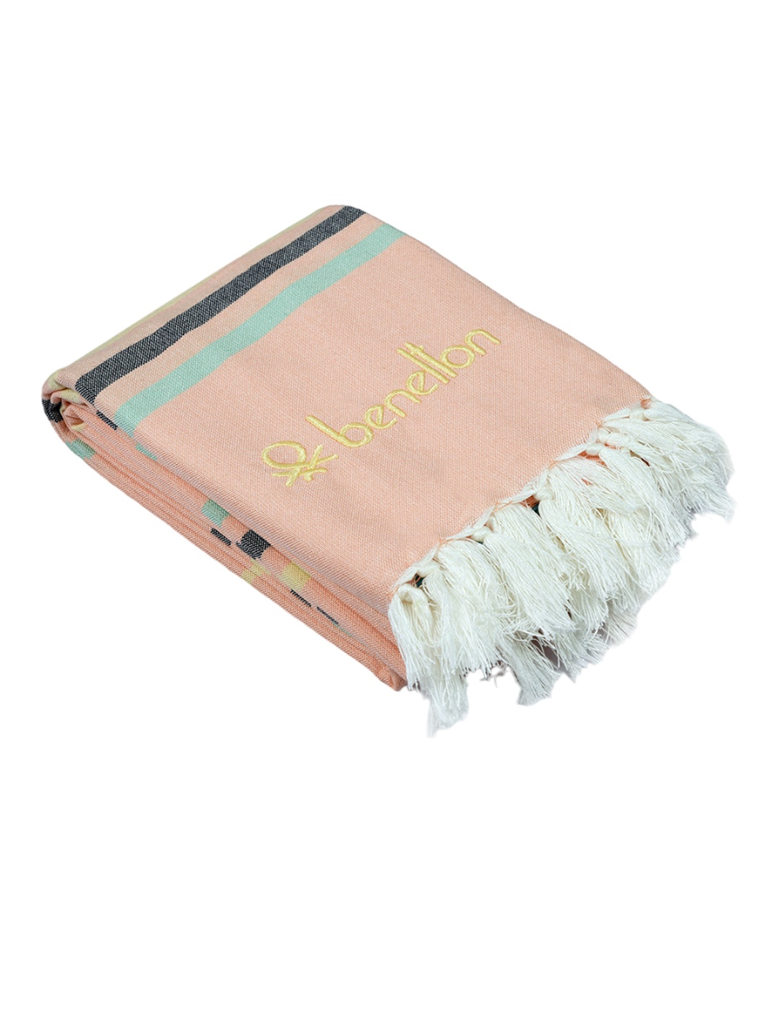 

United Colors of Benetton Pink Striped 260 GSM Bamboo Bath Towel