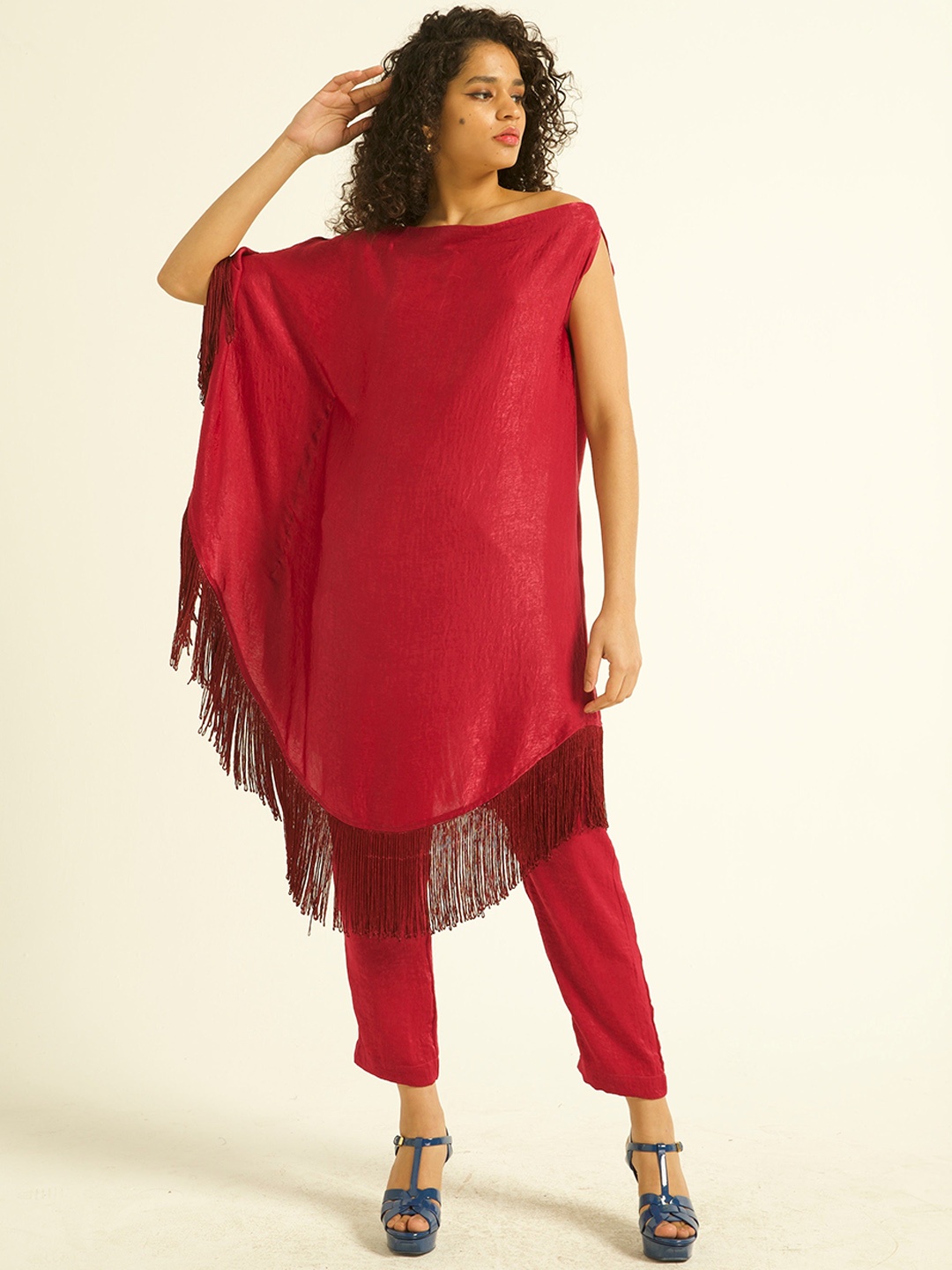 

Dash and Dot Single Sleeved Tunic With Trouser, Red
