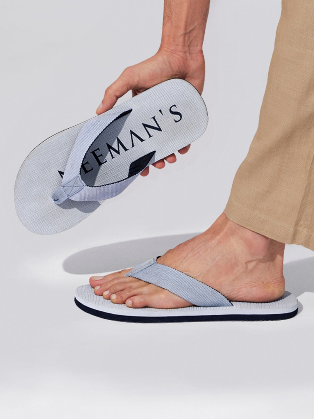 

NEEMANS Men Printed Thong Flip-Flops, Grey