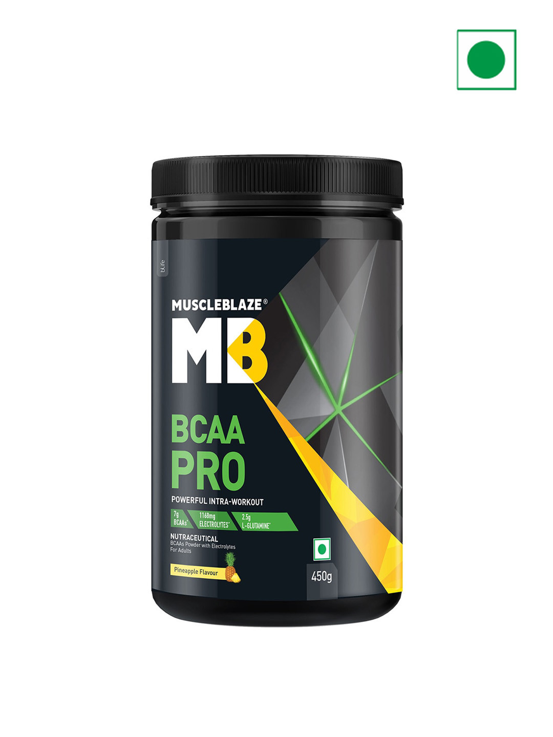 

MuscleBlaze BCAA Pro Pineapple Flavour-450 gms, Yellow
