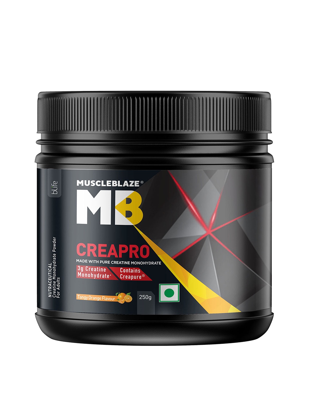 

MuscleBlaze CreaPRO Creatine with Creapure Powder -250 gms, Black