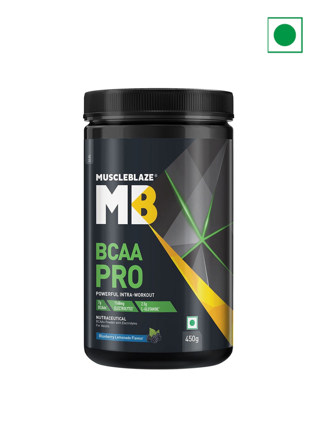 

MuscleBlaze BCAA Pro Blueberry Lemonade-450 gms, Black