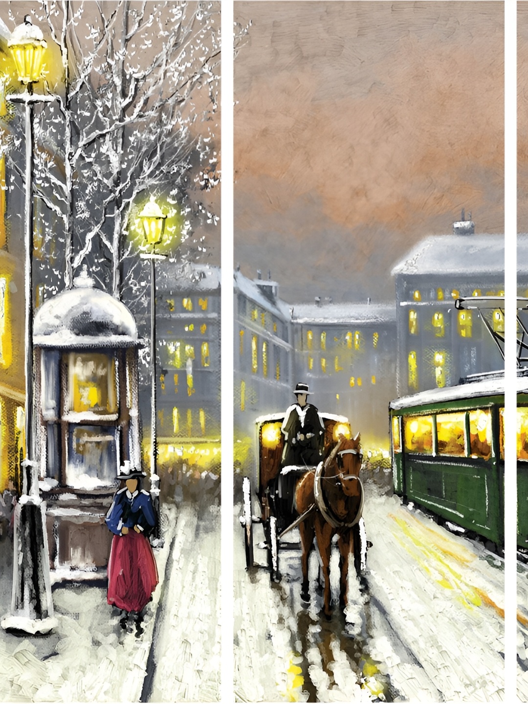 

RANDOM Grey & Yellow 3 Pieces Canvas Painting Wall Art