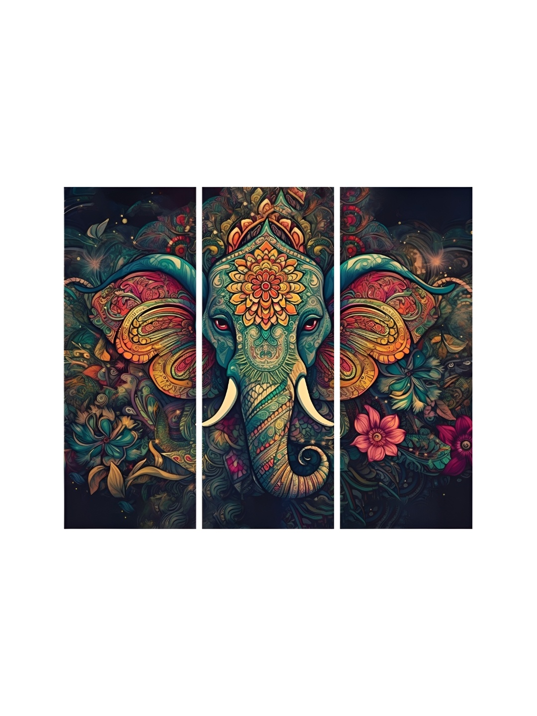 

RANDOM Black & Green 3 Pieces Canvas Other Painting Wall Art