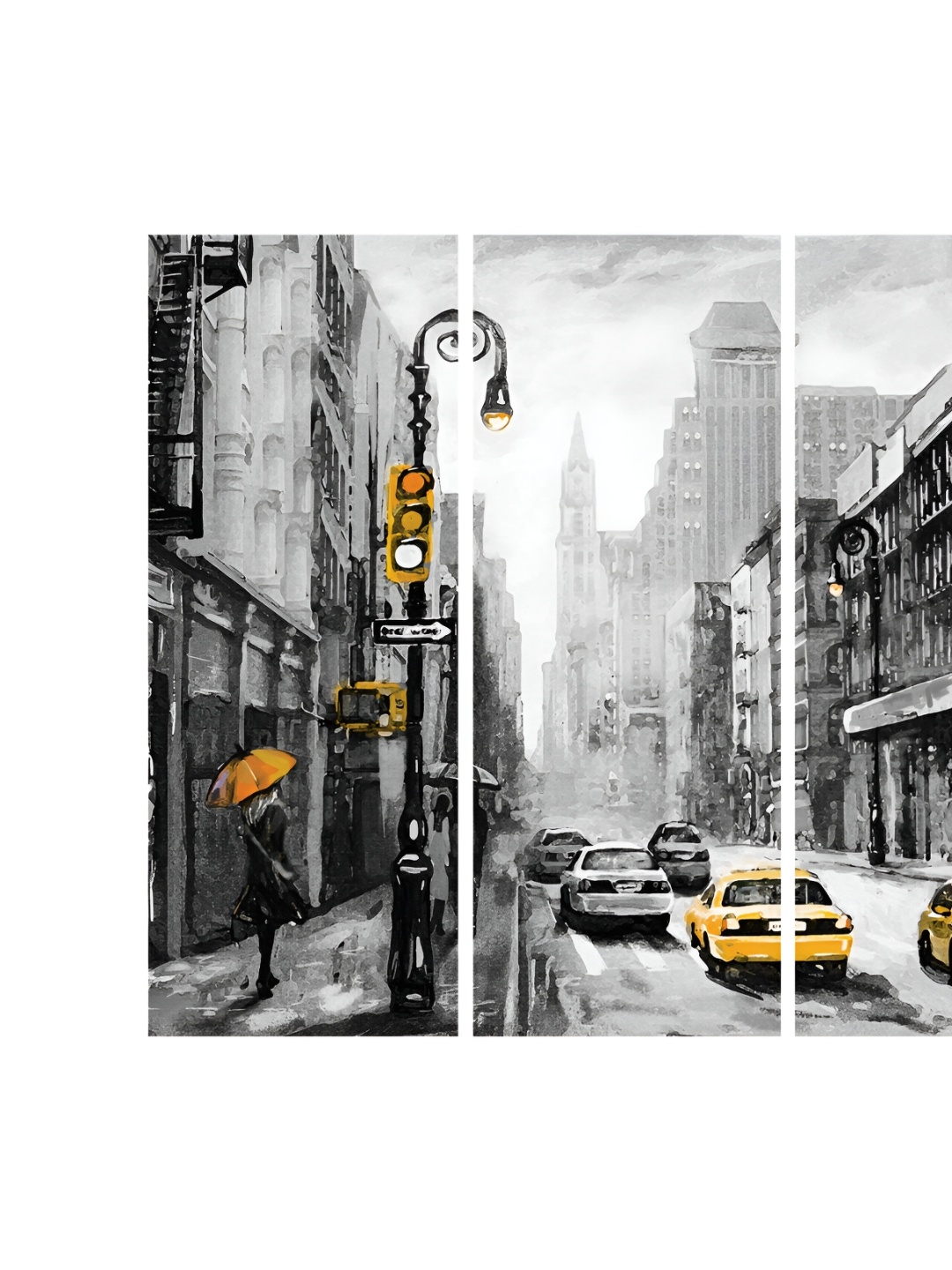 

RANDOM Grey & Black 3 Pieces Canvas Painting Wall Art