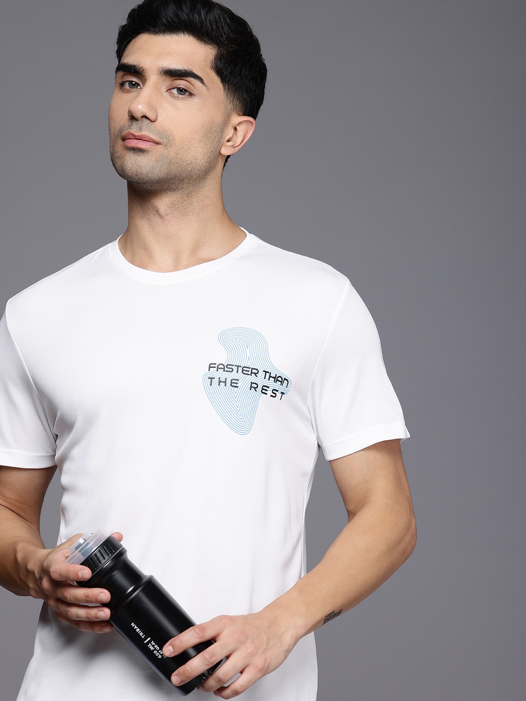 

HRX by Hrithik Roshan Printed Running T-shirt, White