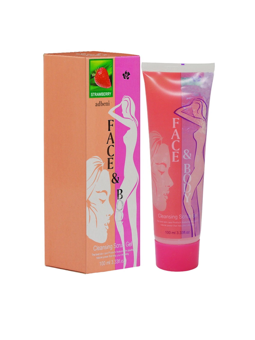 

Adbeni Strawberry Face & Body Cleansing Scrub Gel - 100ml, Pink