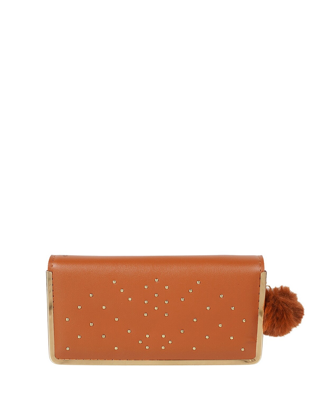 

WALKWAY by Metro Women Textured Embroidered Zip Around Wallet, Tan