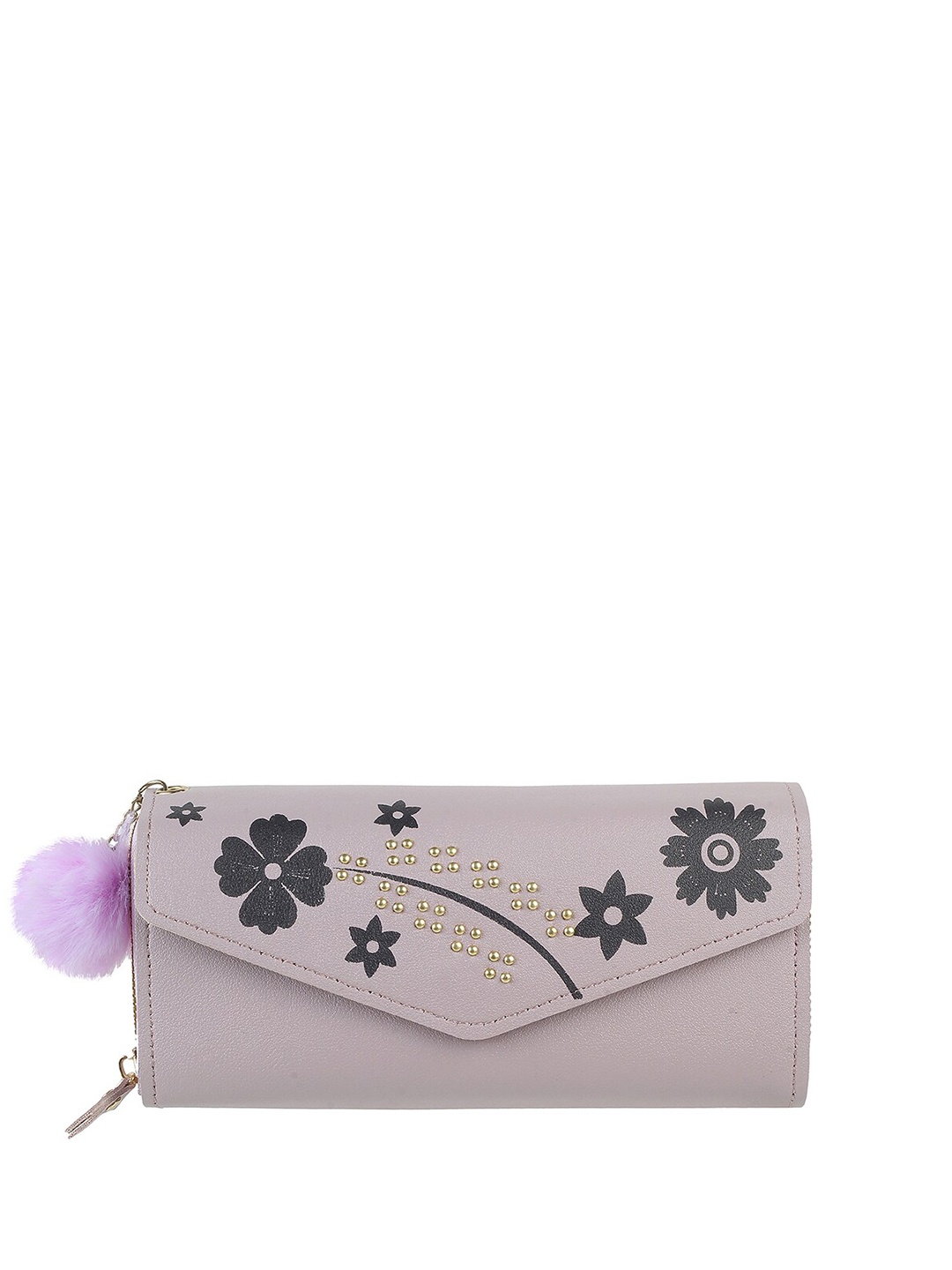 

WALKWAY by Metro Women Floral Printed Embellished Envelope, Purple