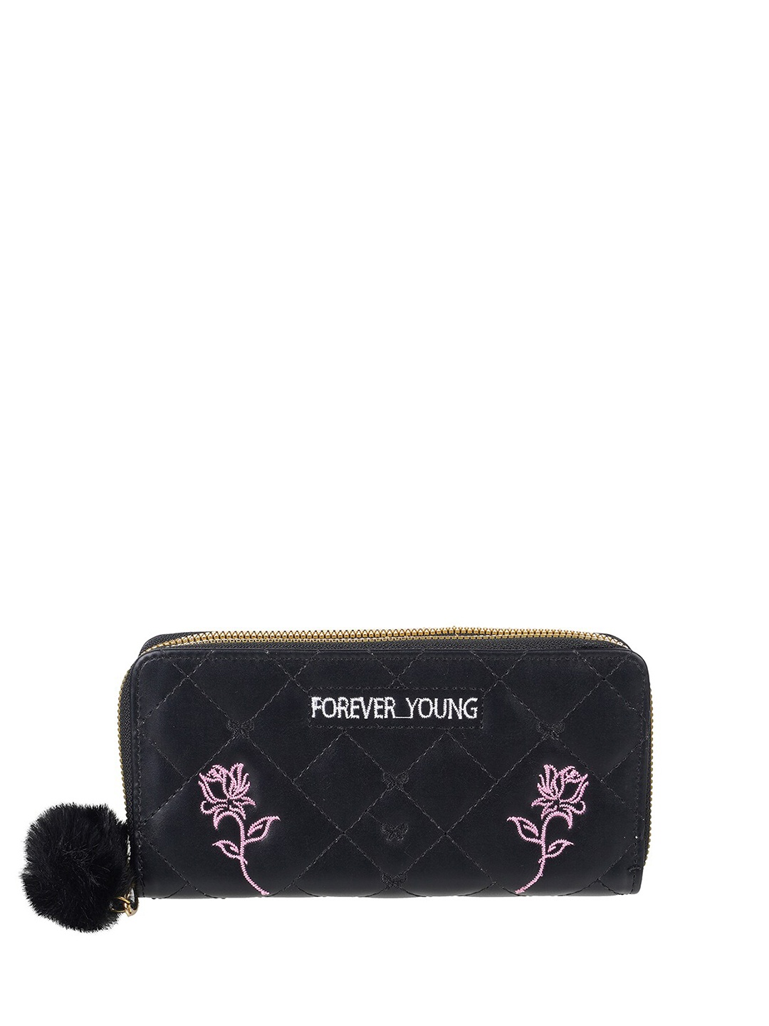 

WALKWAY by Metro Quilted Zip Around Wallet, Black