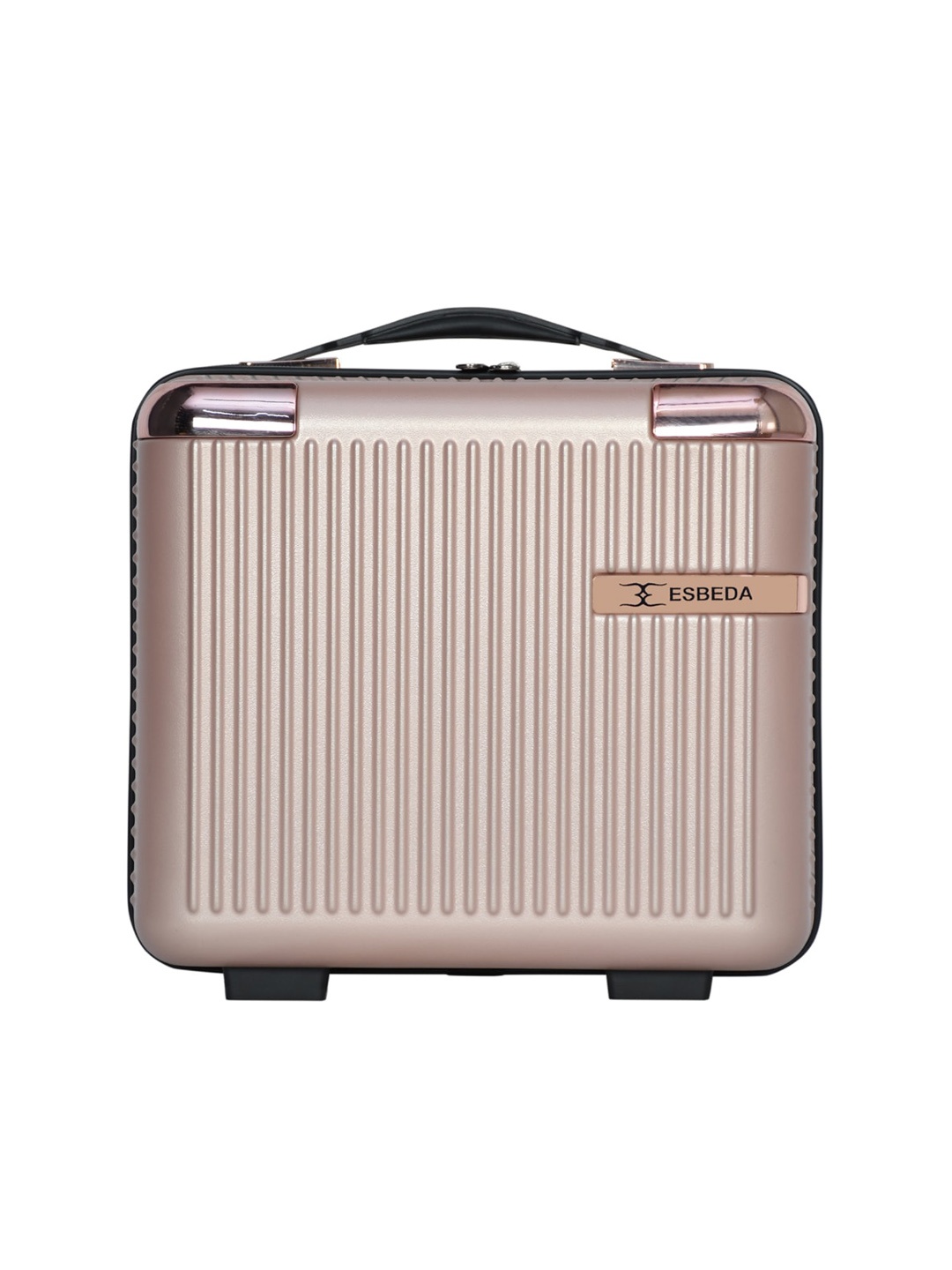 

ESBEDA Textured Makeup Vanity Bag, Rose gold