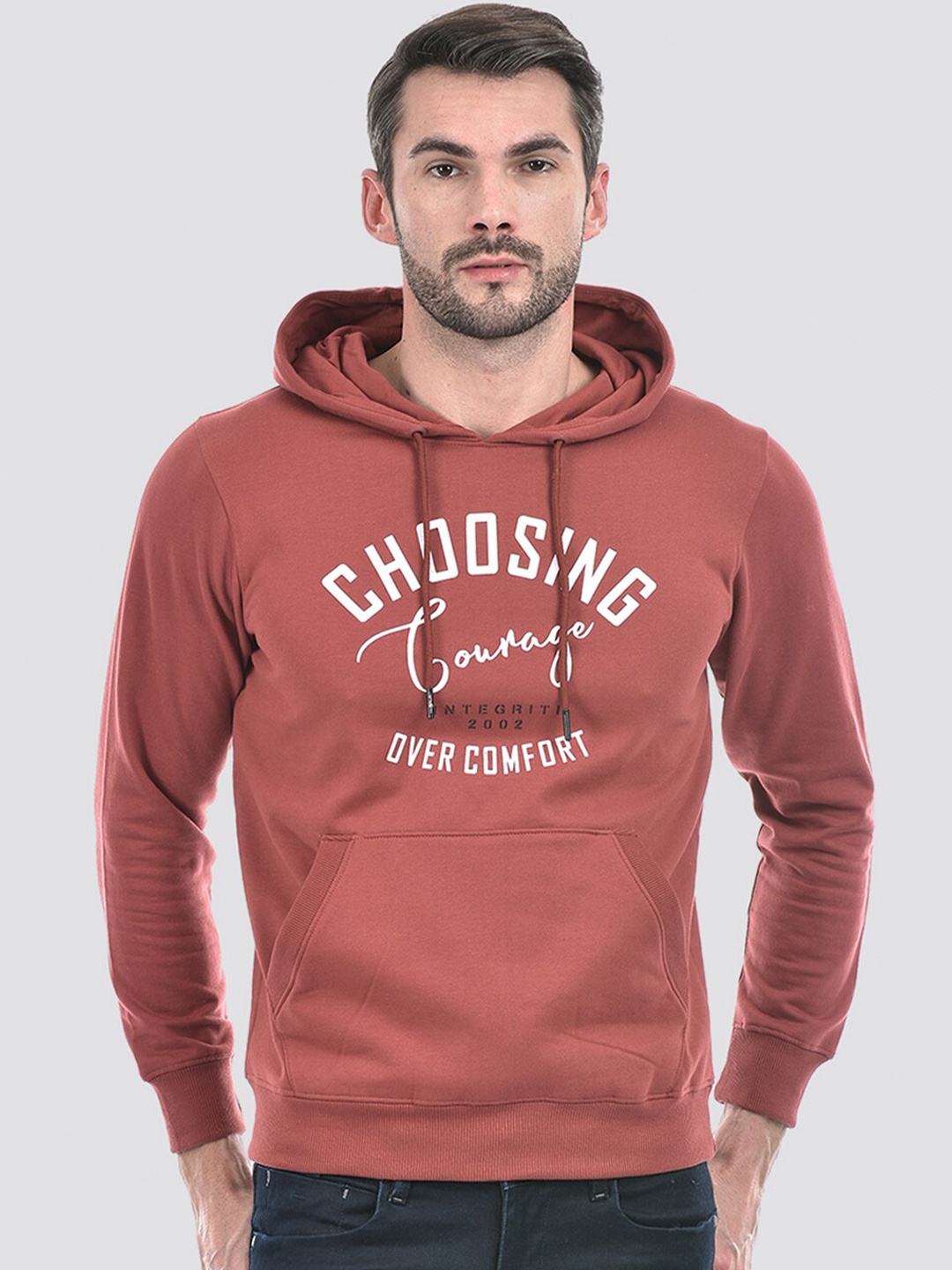 

Integriti Typography Printed Hooded Sweatshirt, Mauve
