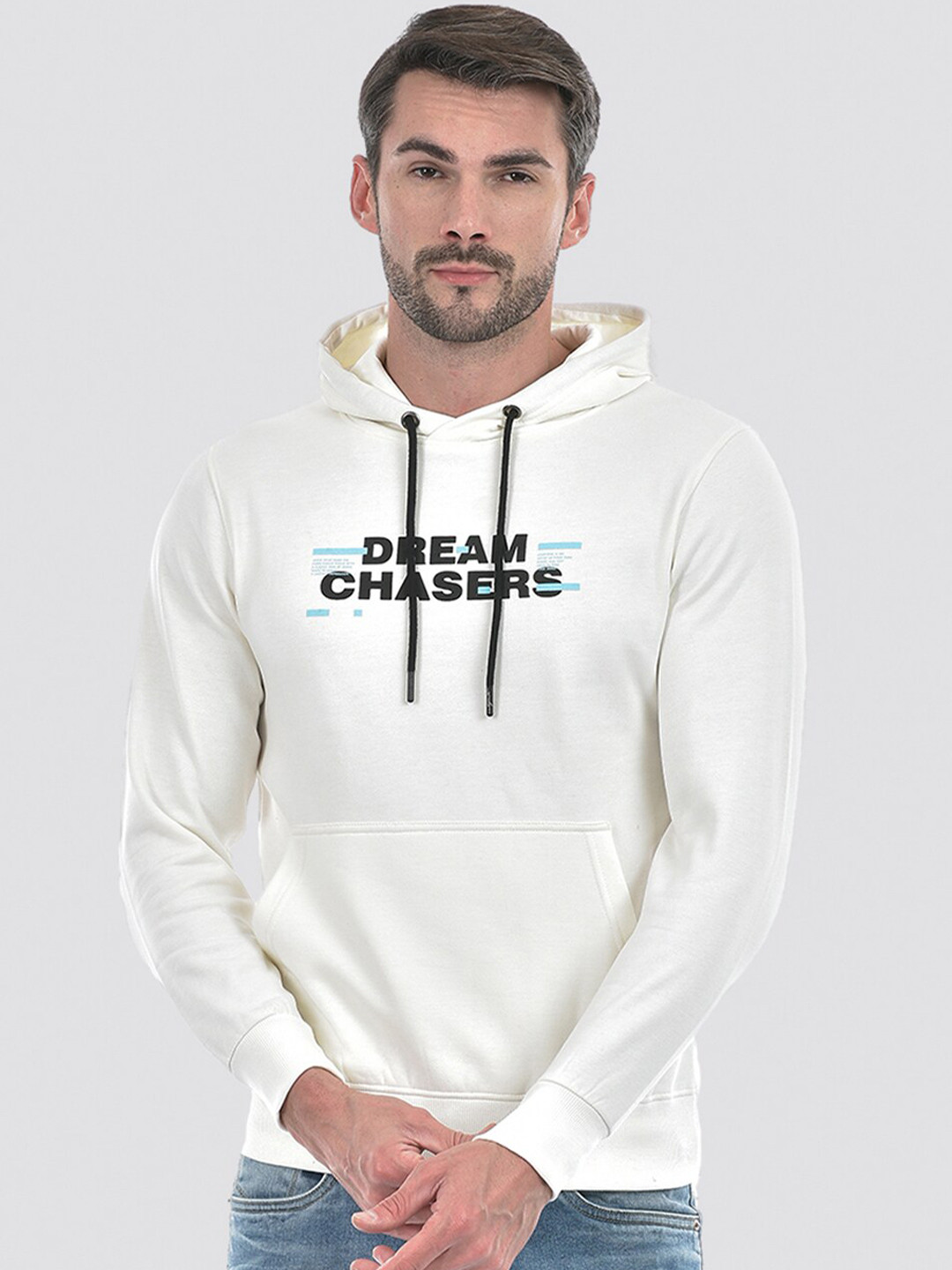 

Integriti Typography Printed Hooded Sweatshirt, Off white