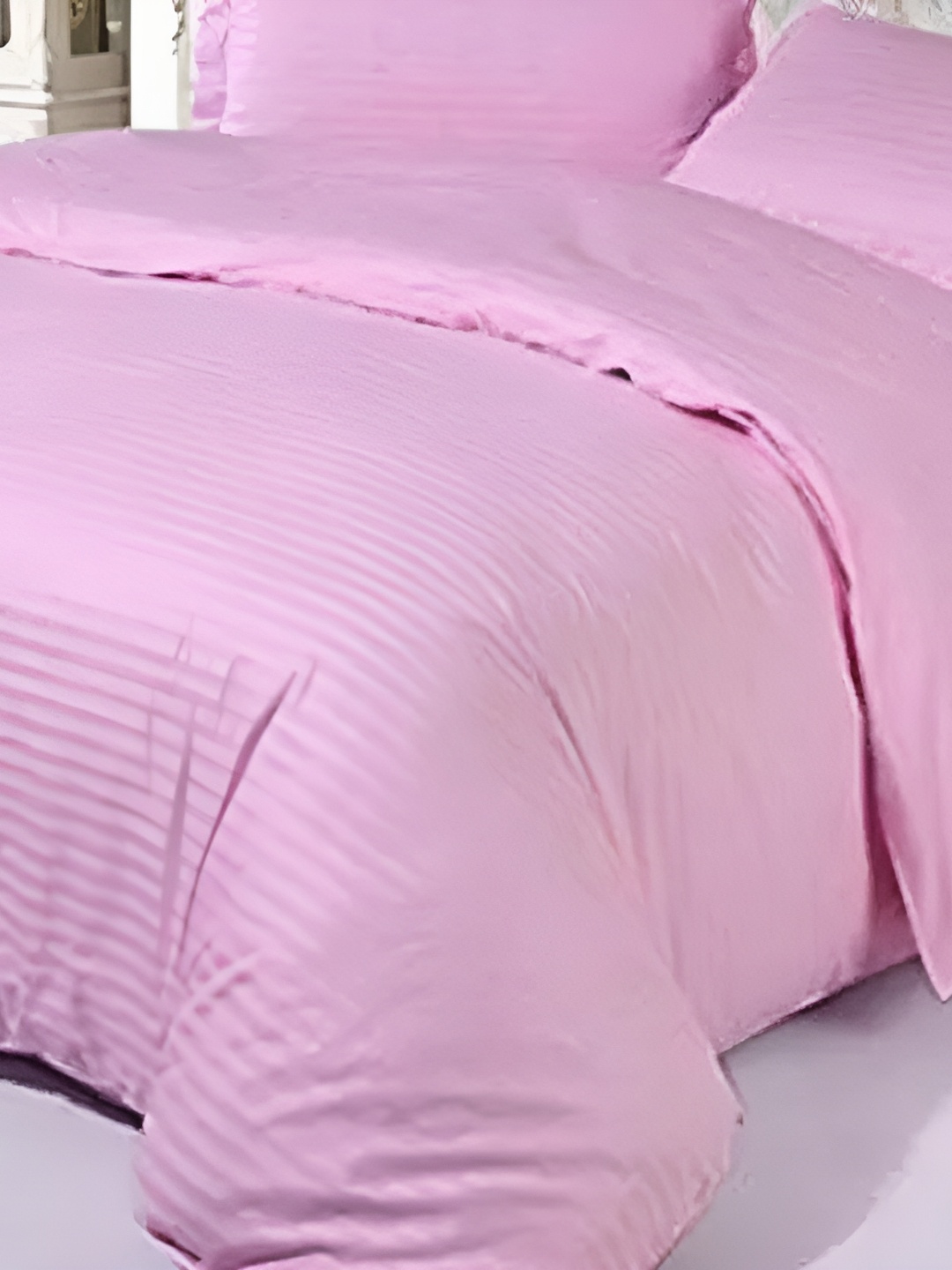

Comfowell Pink Striped 180 TC Single Bedsheet with 2 Pillow Covers