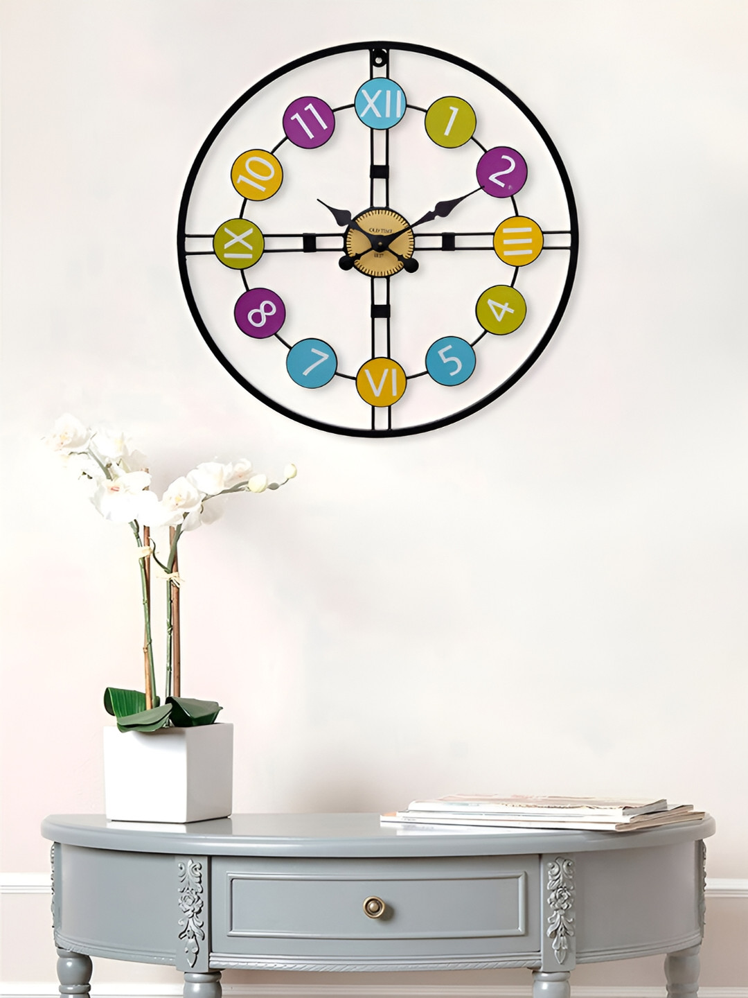 

Craft Smith Black & Purple Printed Contemporary Wall Clock