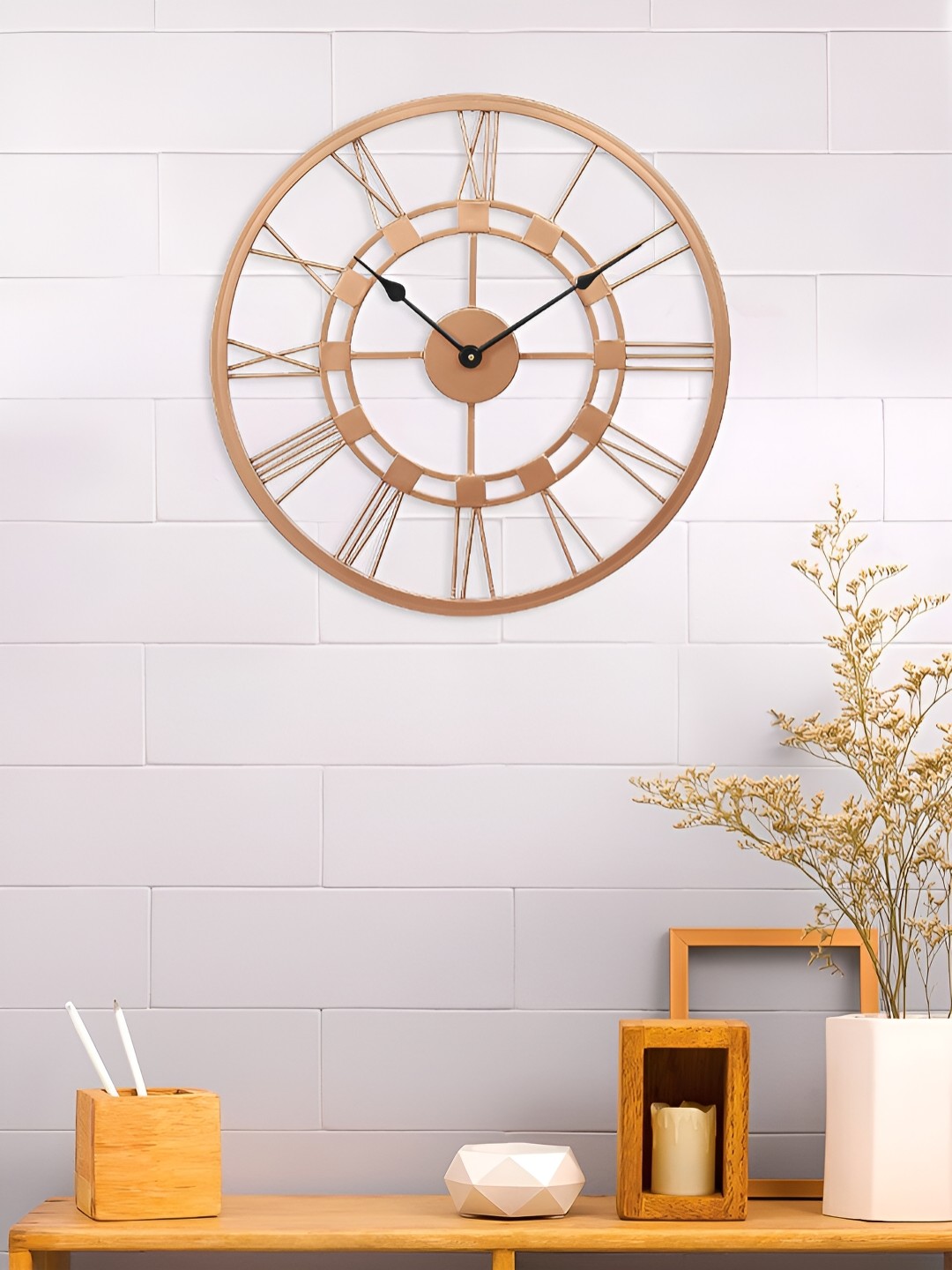 

Craft Smith Copper-Toned Textured Round Contemporary Wall Clock