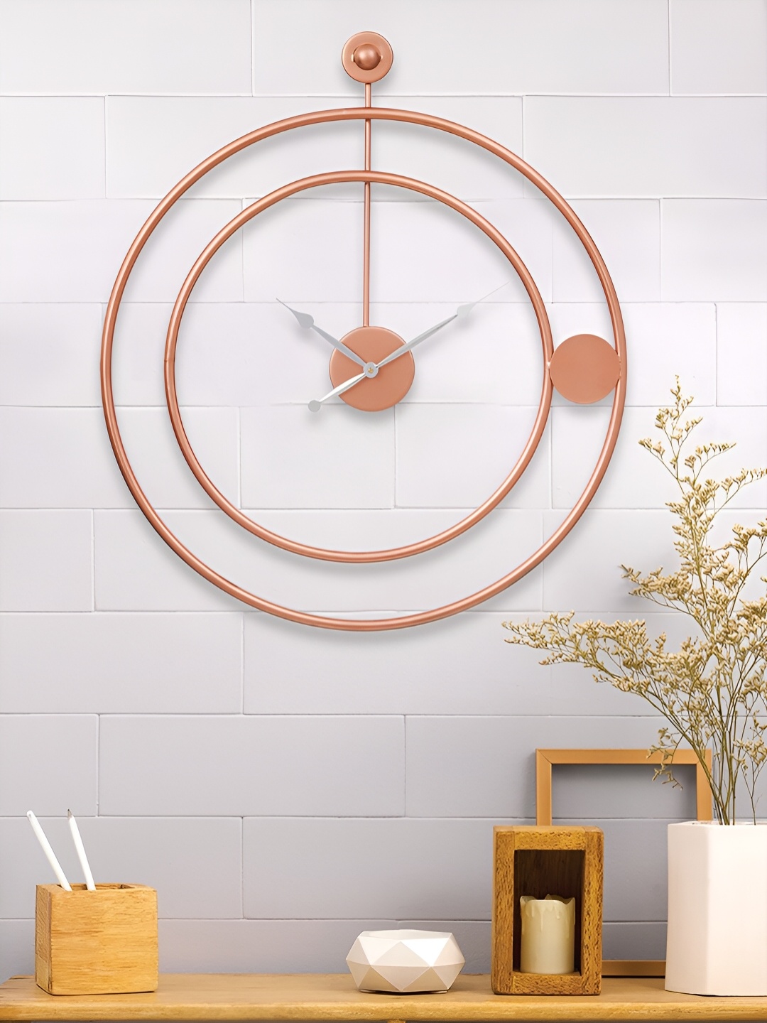 

Craft Smith Copper Toned & White Textured Contemporary Wall Clock