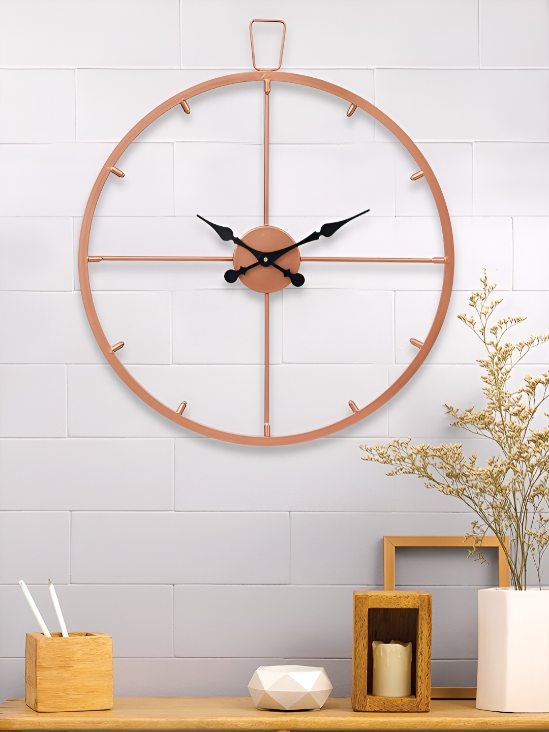 

Craft Smith Copper-Toned & Black Contemporary Round Wall Clock