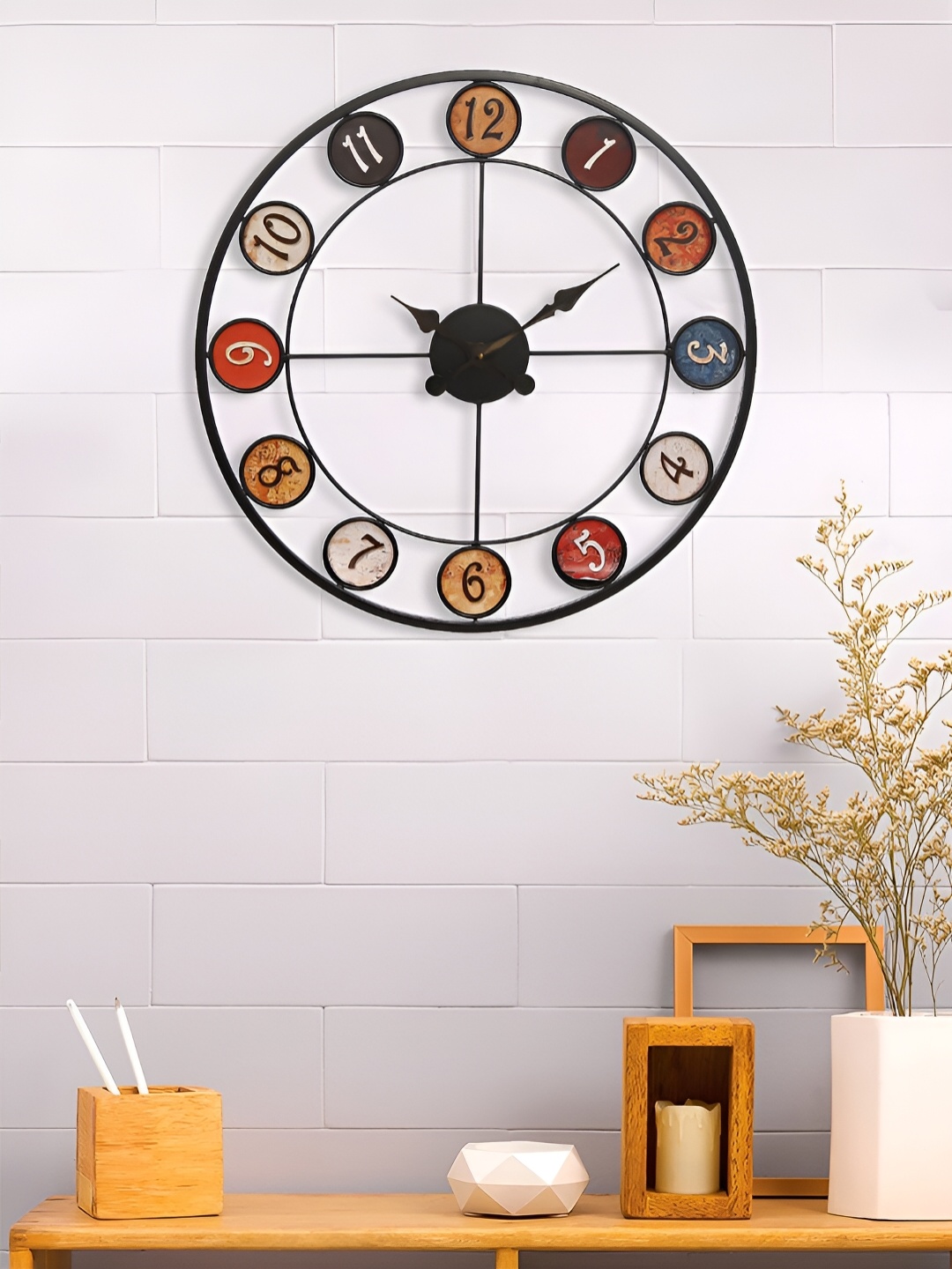 

Craft Smith Black & Brown Printed Traditional Round Wall Clock