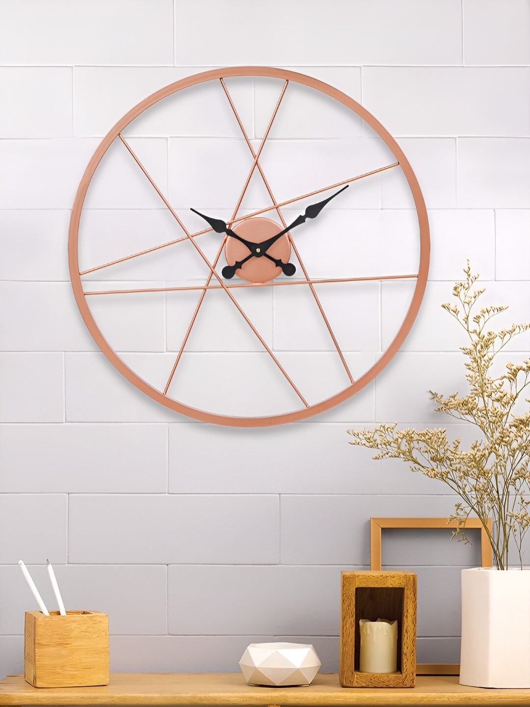 

Craft Smith Copper-Toned & Black Round Contemporary Wall Clock