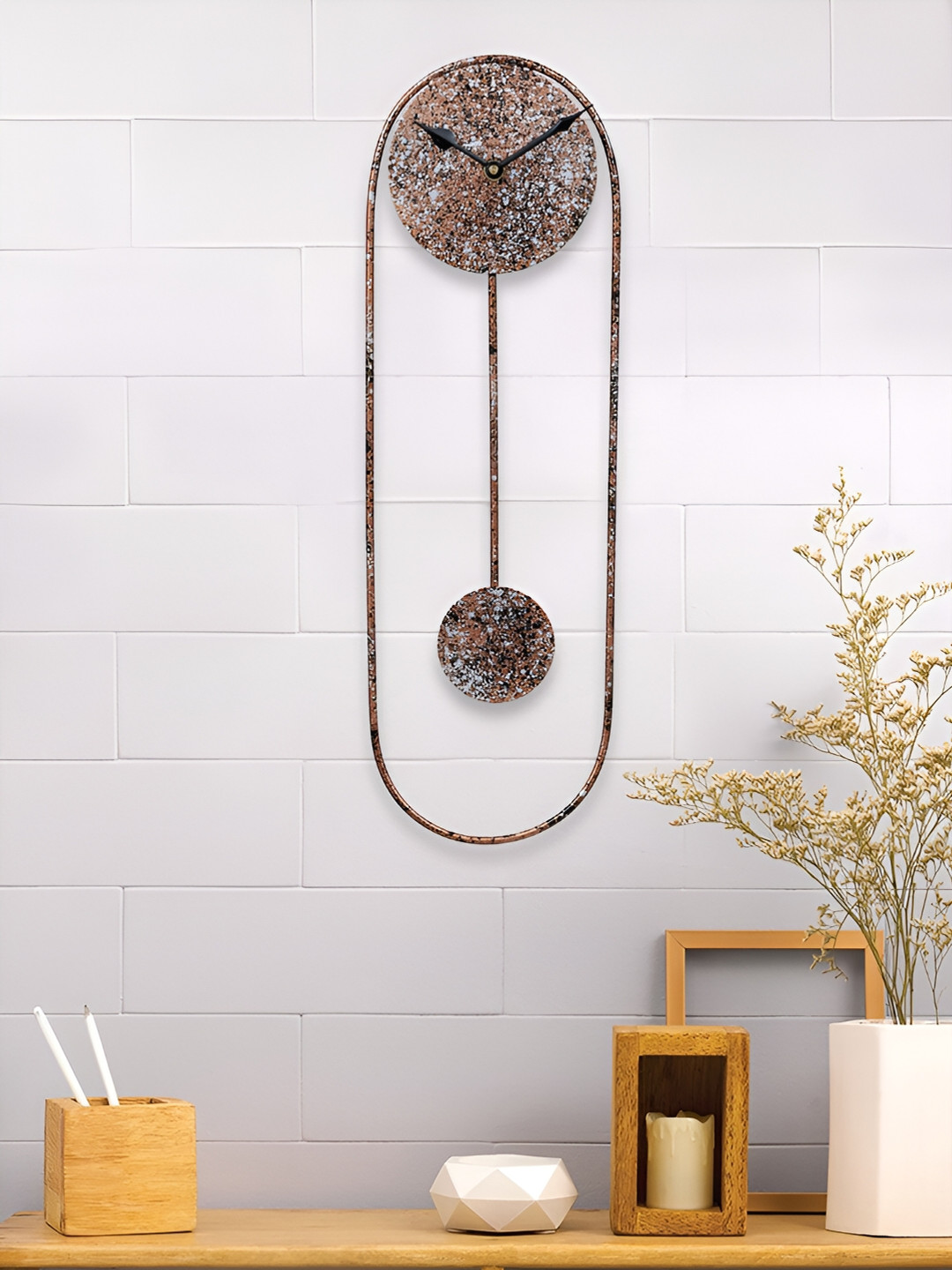 

Craft Smith Copper Toned & Black Embellished Contemporary Wall Clock