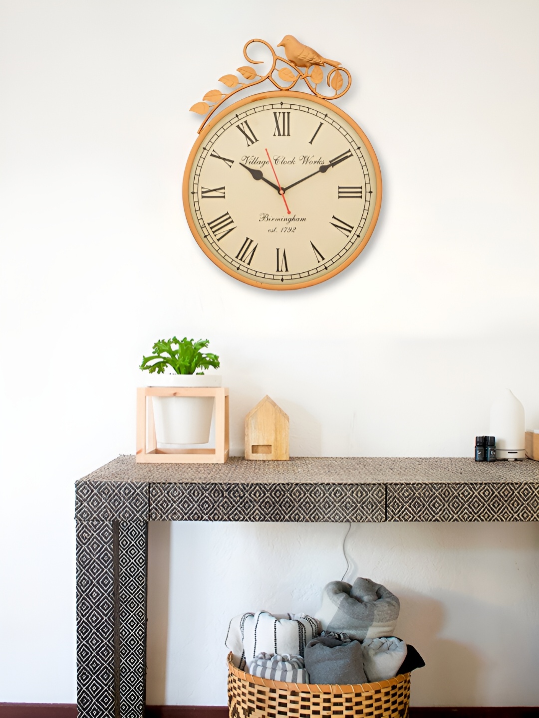 

Craft Smith Copper Toned & Cream Coloured Contemporary Wall Clock