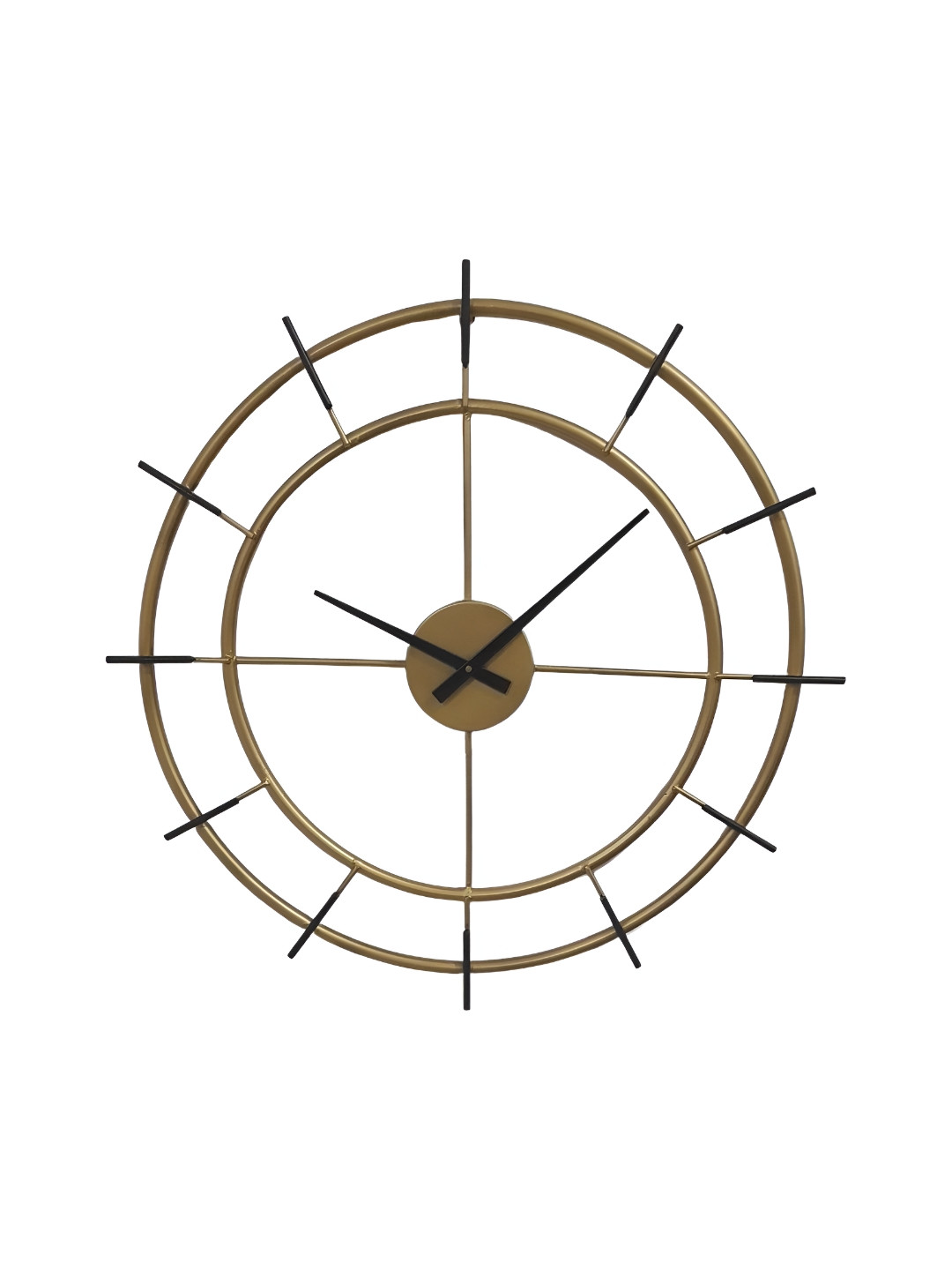 

Craft Smith Gold-Toned & Black Textured Traditional Round Wall Clock