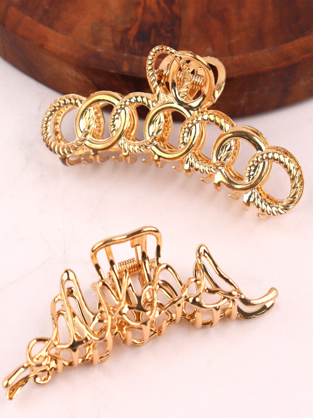 

Krelin Women Set of 2 Claw Clip, Gold